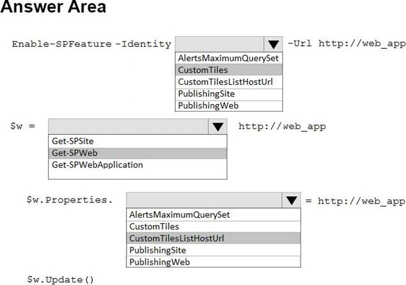 How should you complete the PowerShell script? - Exam4Training
