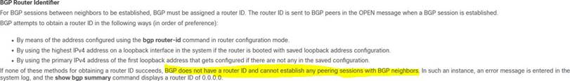 Bgp configuration error